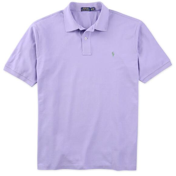 Polo Ralph Lauren Mens 3XB Short Sleeve Pique Mesh Polo Shirt Pastel‎ Purple - Picture 1 of 10